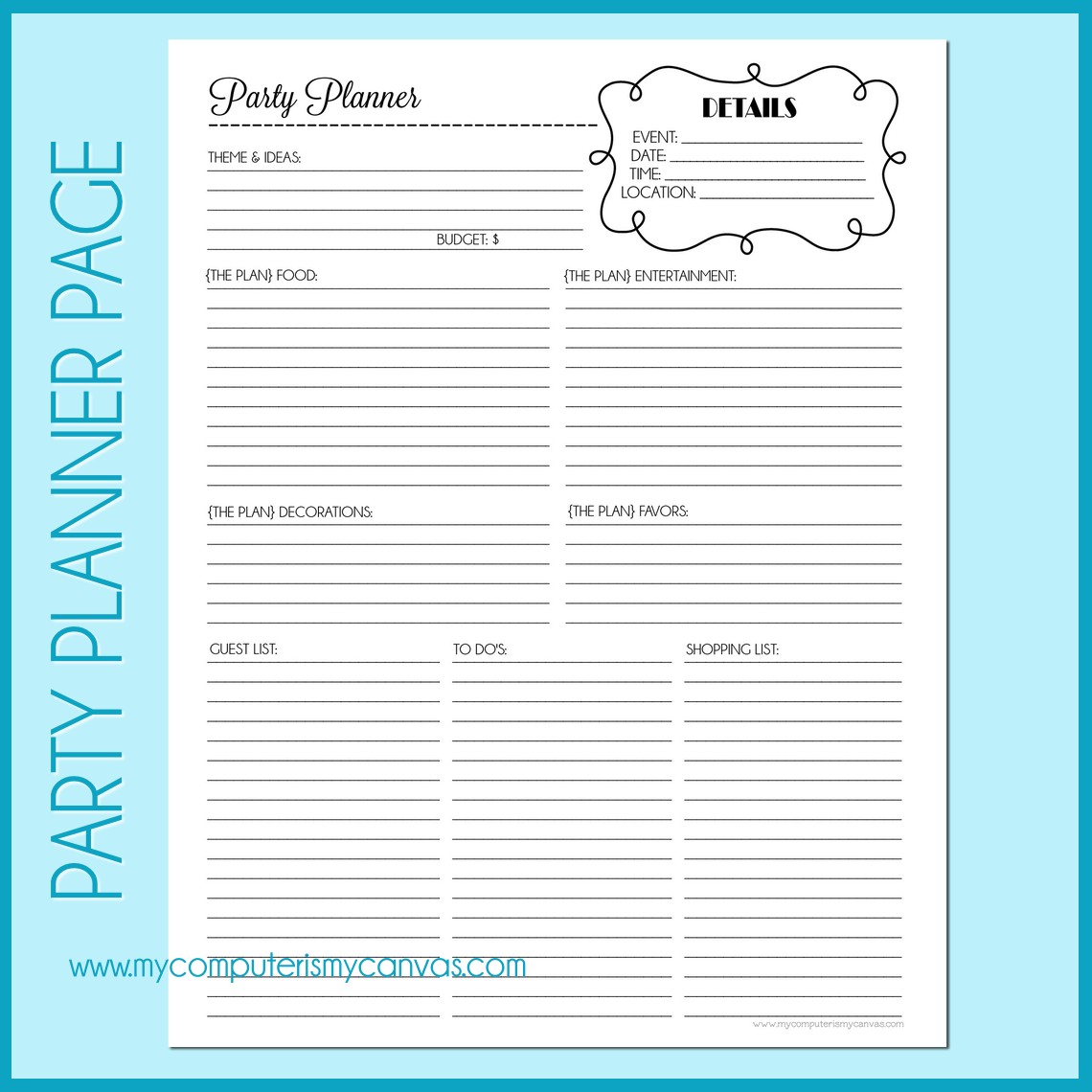 wedding planning pages