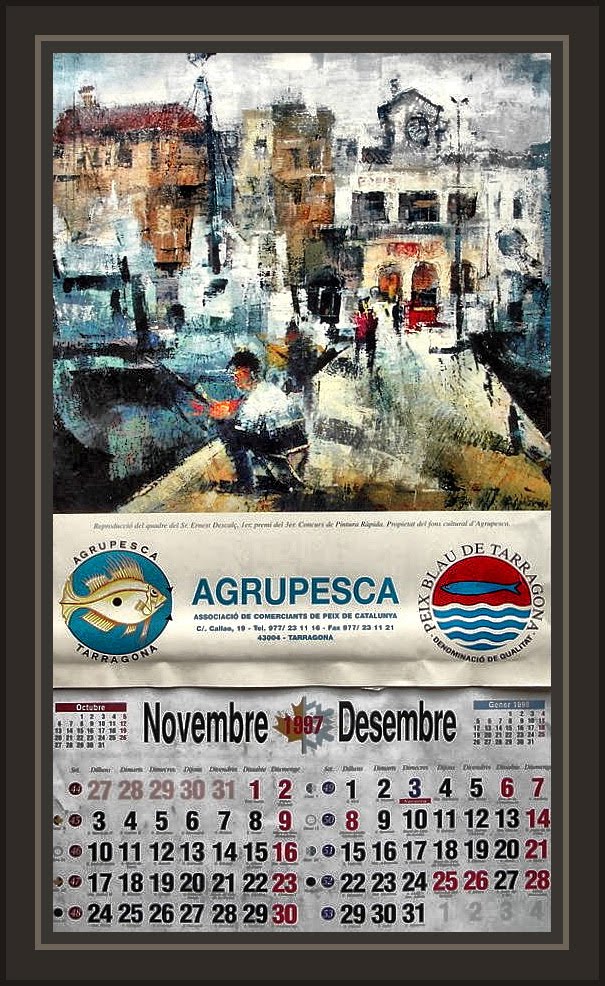 TARRAGONA-PUERTO-SERRALLO-CALENDARIOS-ARTE-PINTURA-ERNEST DESCALS TARRAGONA-PUERTO-SERRALLO-CALENDARIOS-ARTE-PINTURA-ERNEST DESCALS