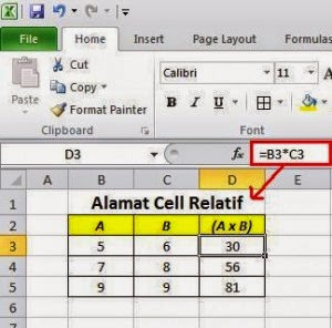 Artikel Aplikasi Komputer Pengenalan Rumus Alamat Cell Ms Excel