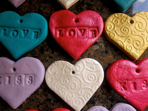 salt dough valentines
