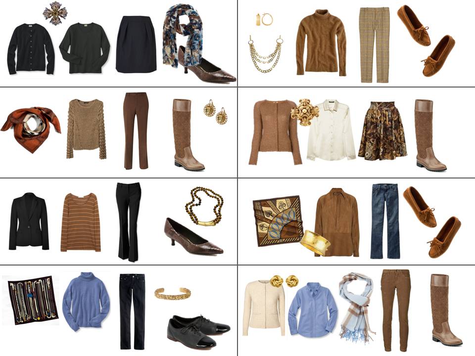 Capsule Wardrobe Project 333 caramel & black accessories, 3 weeks of