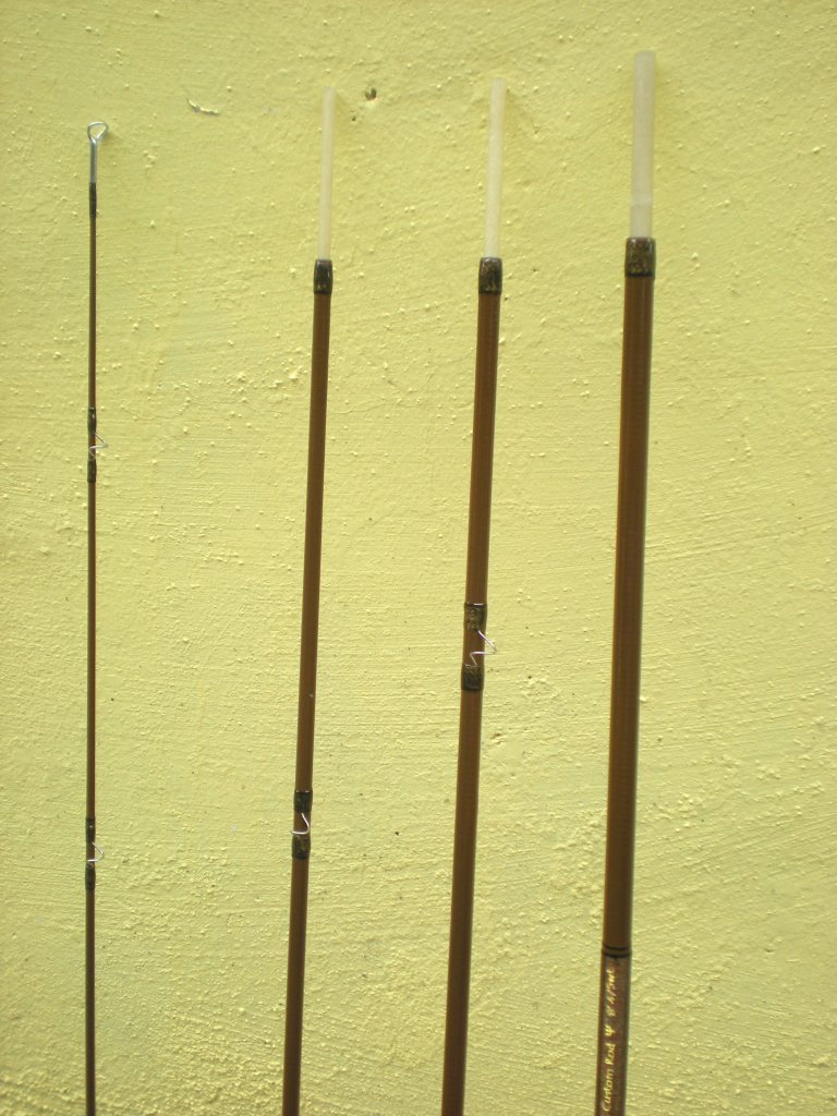 Bamboo fly rod and SuCH.. Completion of the BROWN unsanded fiberglass