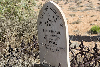 The lonely grave of the Erikson family, all drowned in a cyclone 1894,