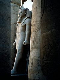 Statue at Luxor Temple entrance