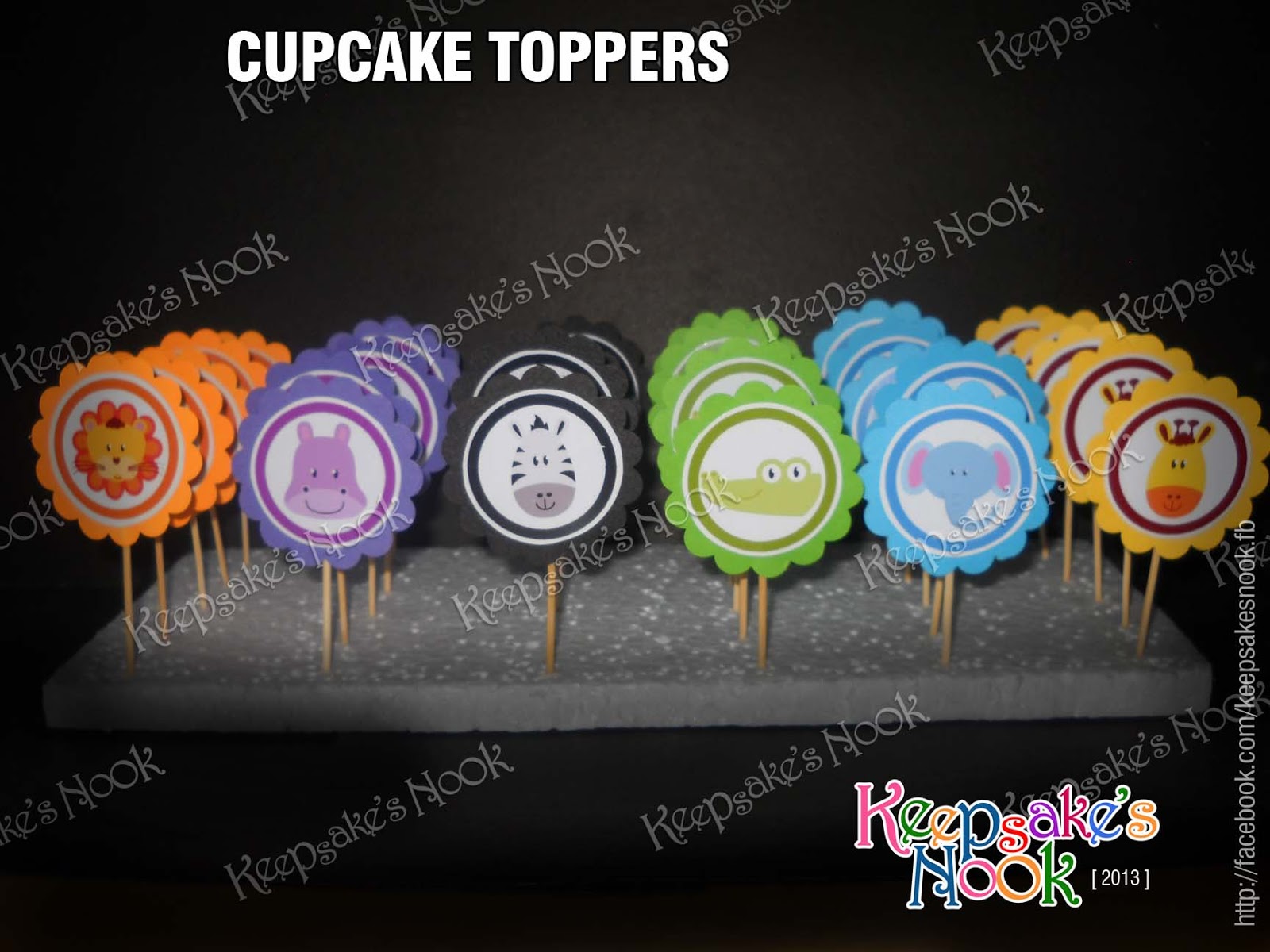 Keepsak'es Nook Safari Theme Cupcake Toppers