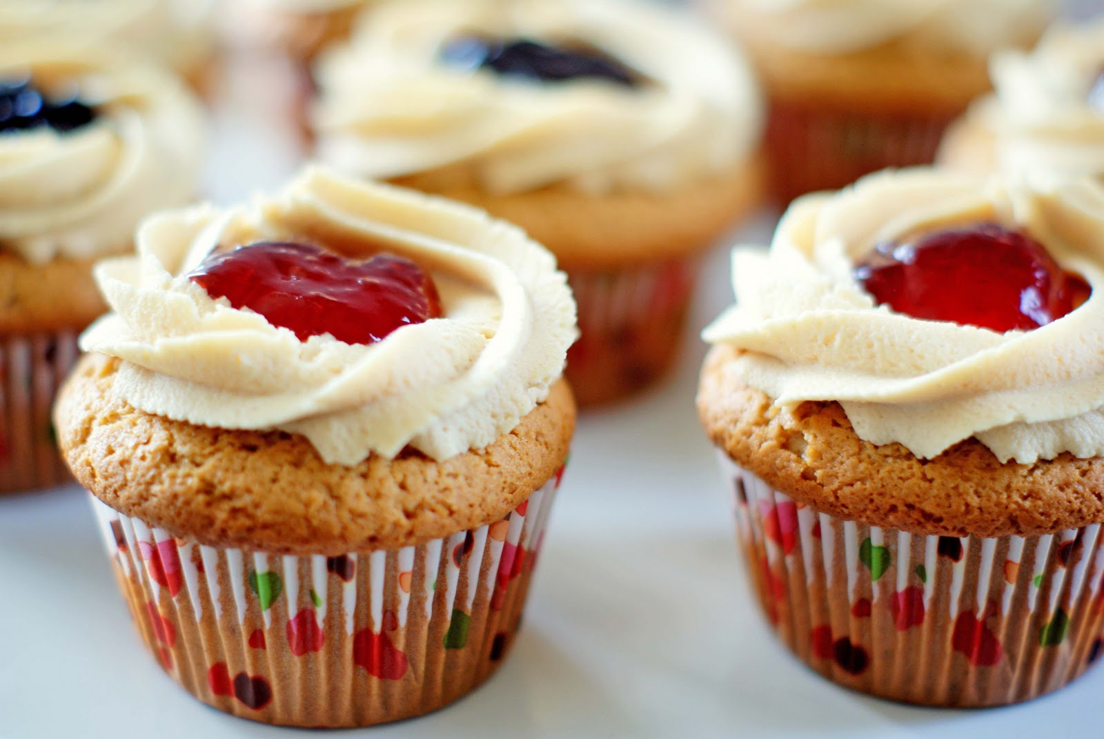 Alice and the Mock Turtle Peanut Butter and Jelly Cupcakes