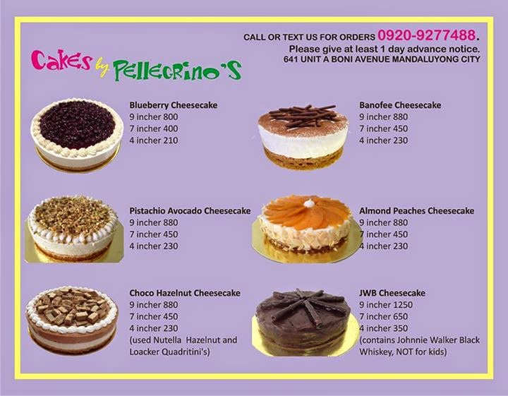 Nuts About Cakes Price List Nuts About Cakes Price List