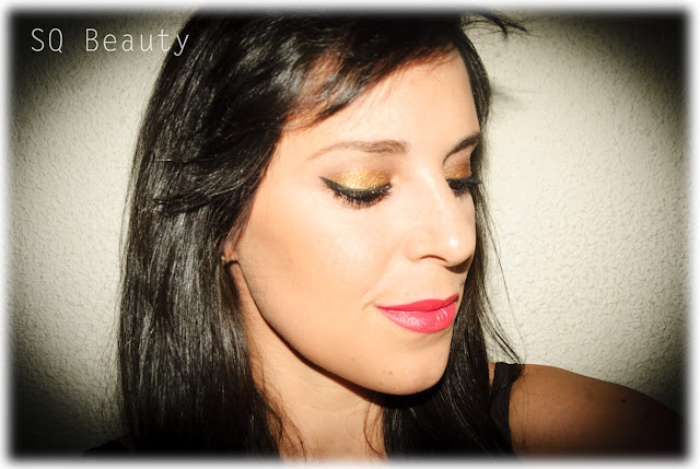 Maquillaje eyeliner y contrastre, dorado, rosa, Eyeliner and contrast makeup, gold, pink, Silvia Quirós