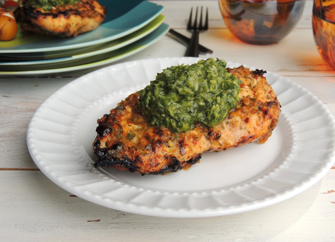 Leave a Happy Plate Chipotle Mango Barbeque Chicken with Cilantro