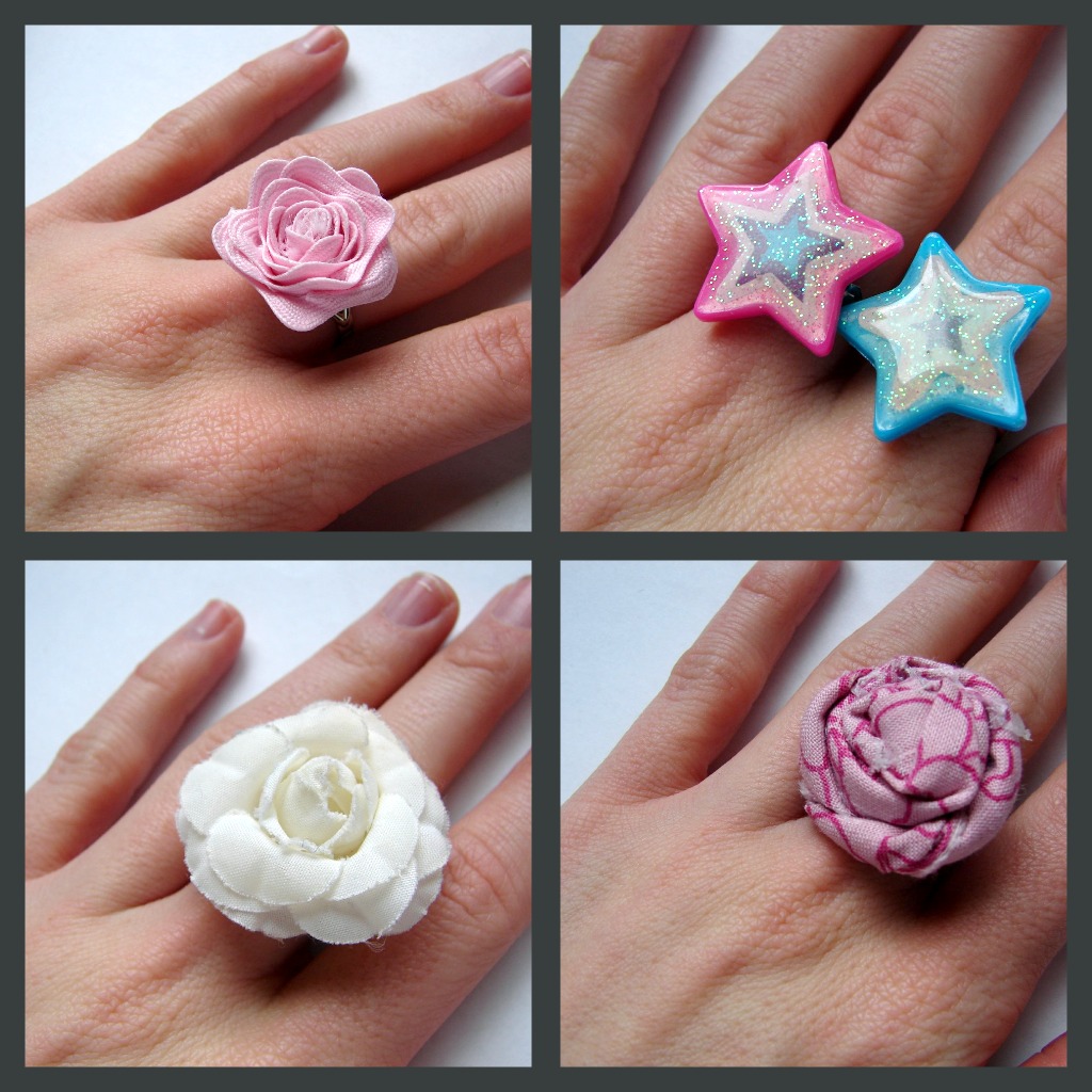A girl and a glue gun rings
