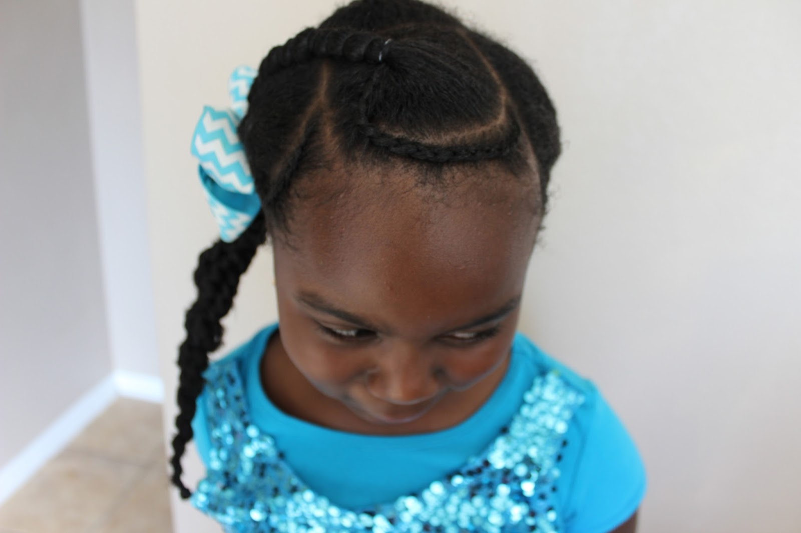 Threading and Cornrow Hairstyle Natural Hair Kids