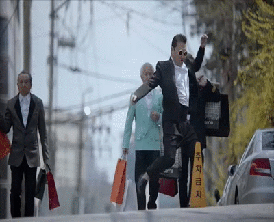 Hot Animation Collection : Best funny gif of Psy
