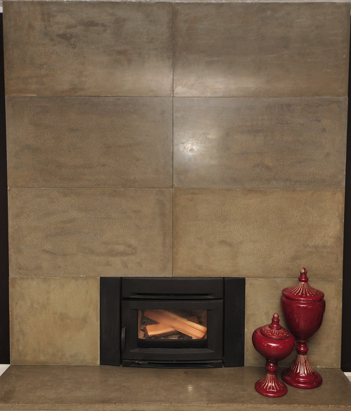 MODE CONCRETE Contemporay Concrete Tiled Fireplace locally made in