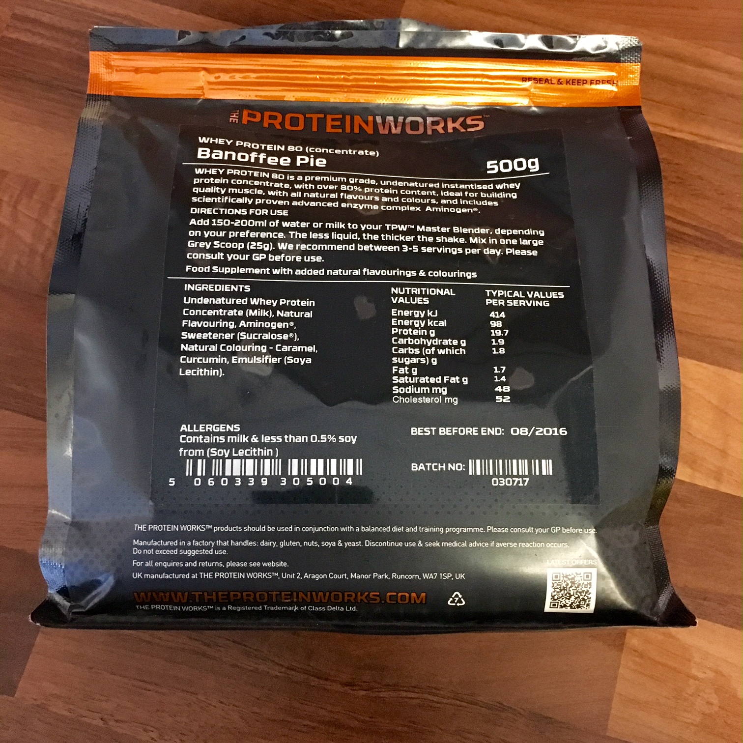 Dreaming of Footpaths: Review: My Protein Works - Whey Protein 80 & Genesis  PreWorkout