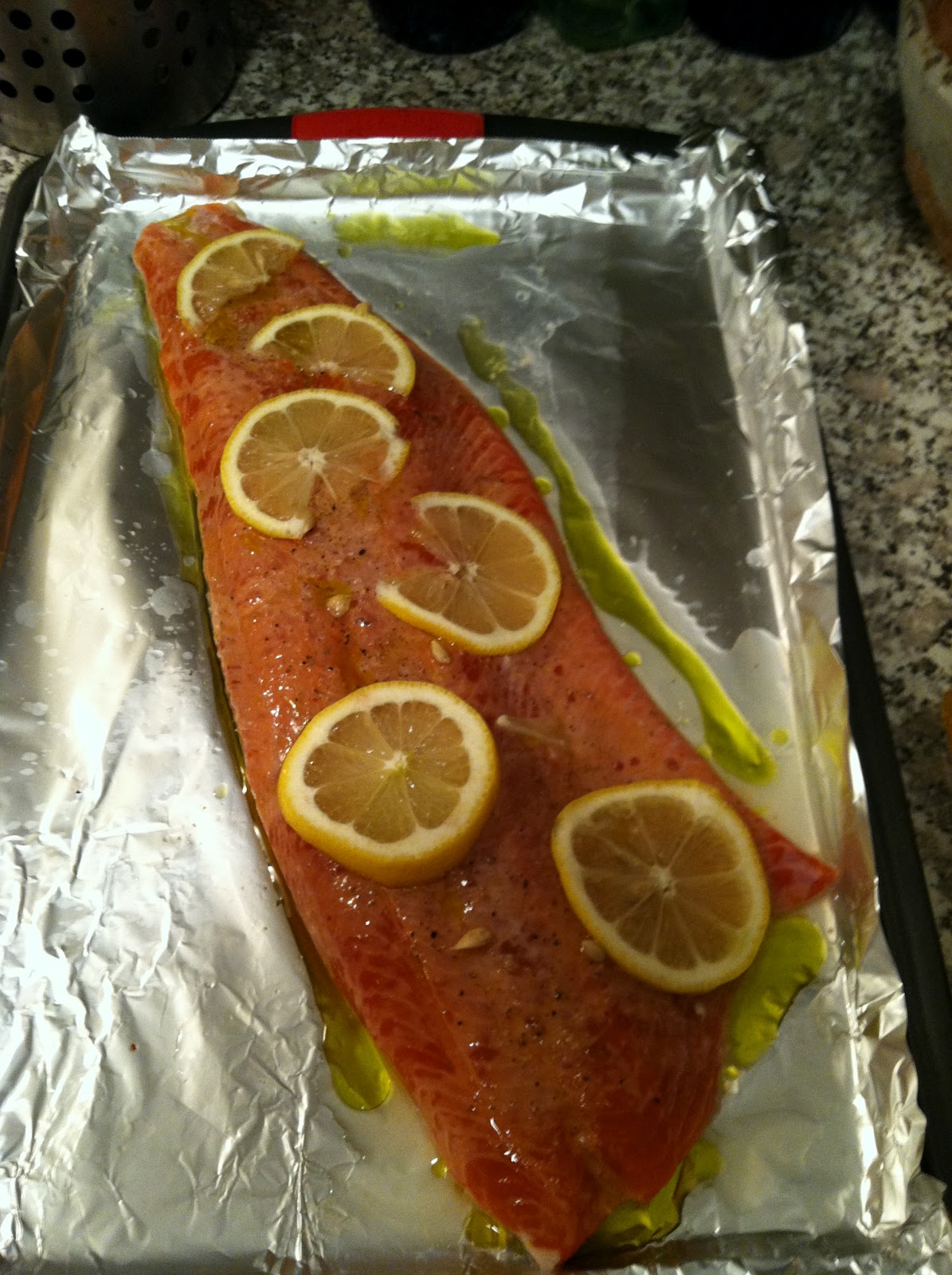 The Curried Cook Grilled Salmon with Jalapeno Pepper Puree