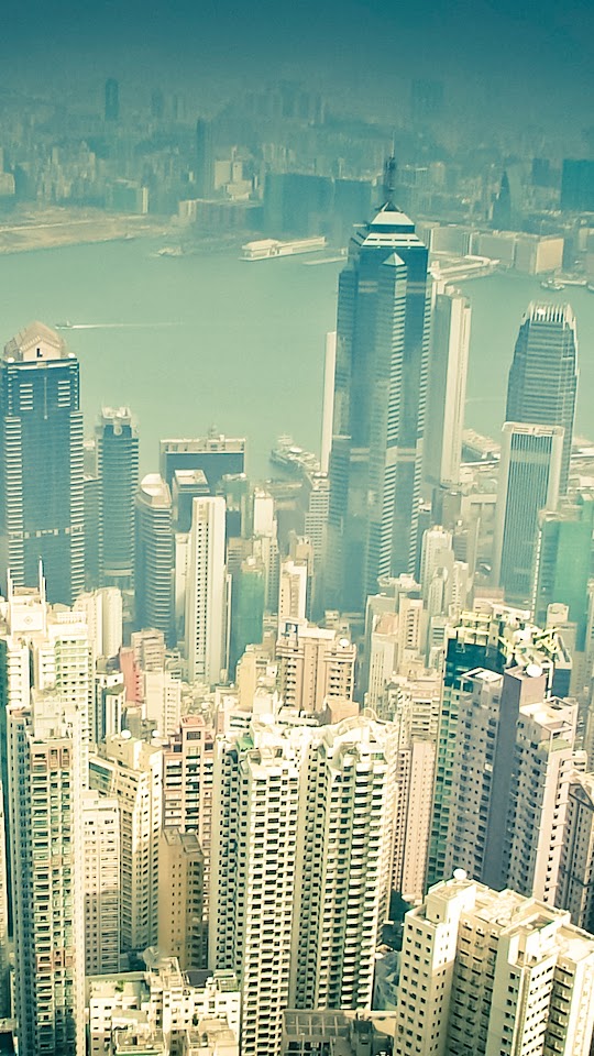 Hong Kong City Overview Android Wallpaper