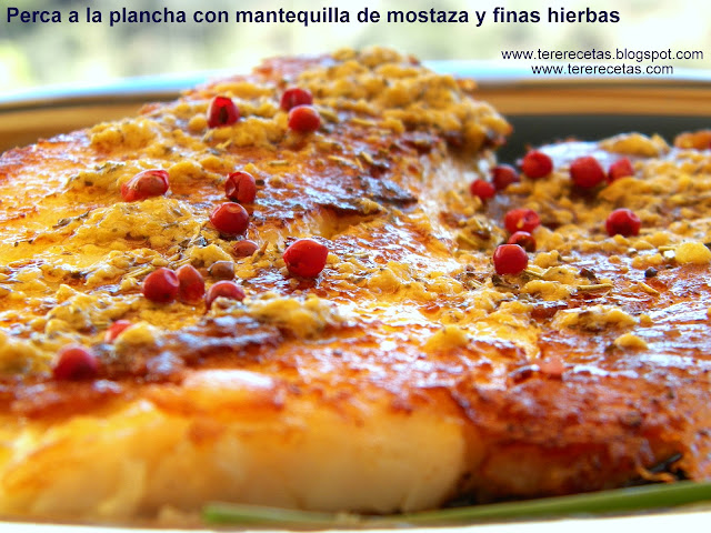 
perca A La Plancha Con Mantequilla De Mostaza Y Finas Hierbas
