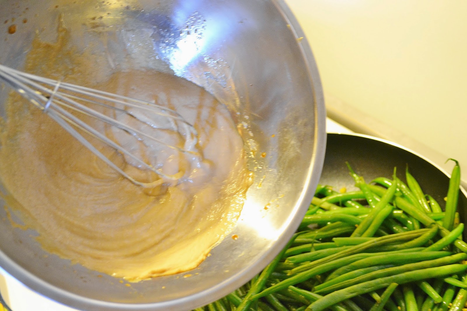 ...with a lil' twist Miso & Greek Yogurt Green Beans