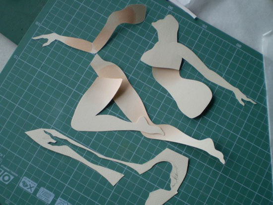 Process Work for Paper Sculptures by Carlos Meira