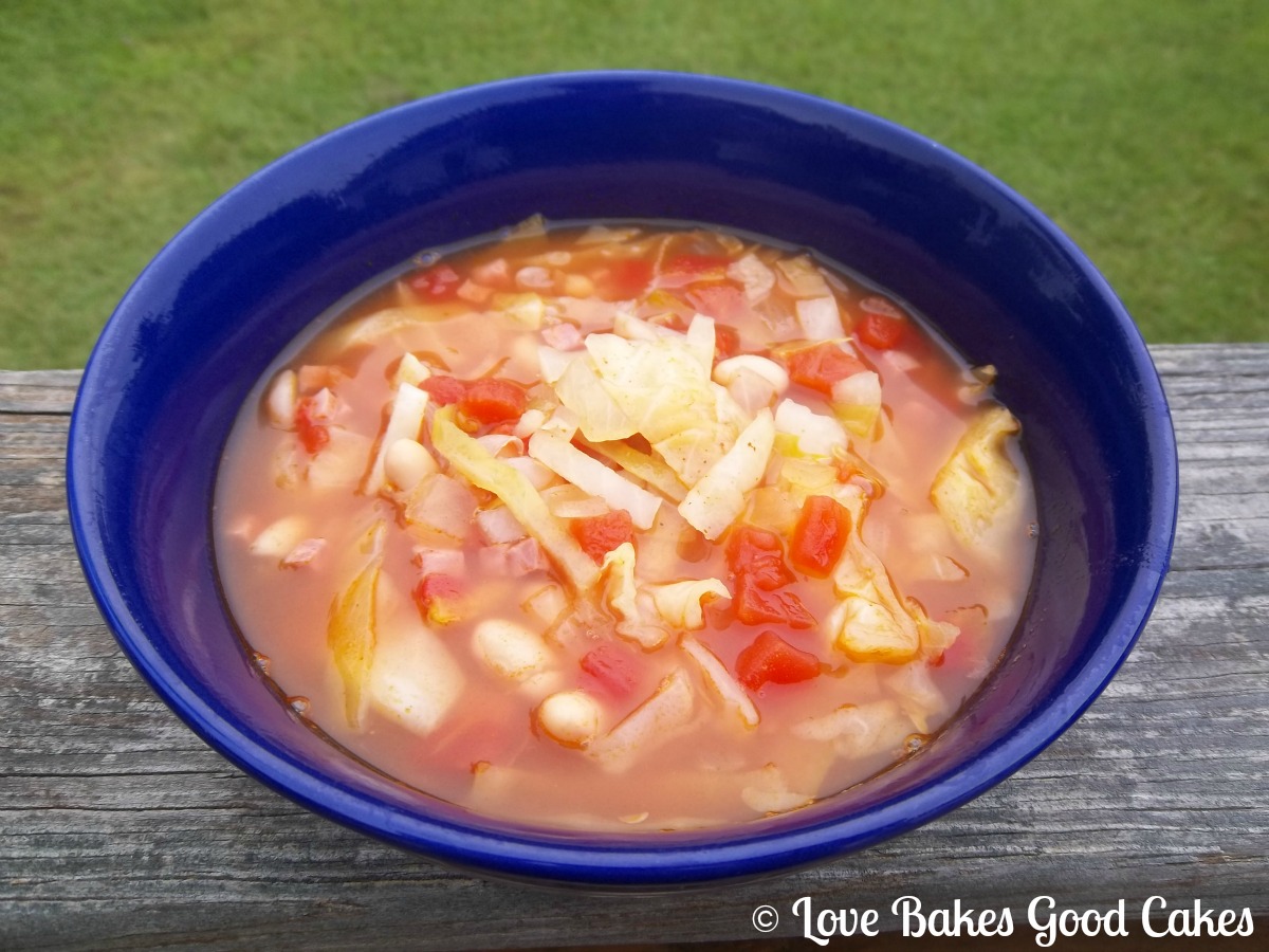 Ham, Bean and Cabbage Soup Love Bakes Good Cakes