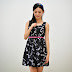 O14 Music Score Print Skater Dress