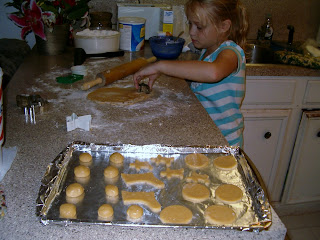 making Christmas cookies