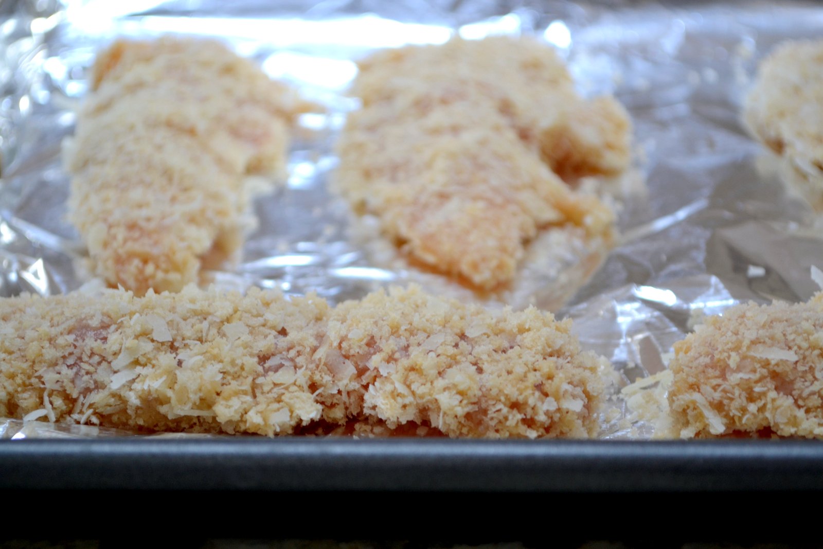 Hardly Housewives Parmesan Panko Crusted Chicken Fingers