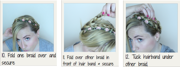 Milkmaid Braid and Flower Headband Photo Tutorial