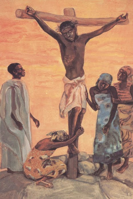 Mafa058 The Crucifixion; Jesus dies on the cross