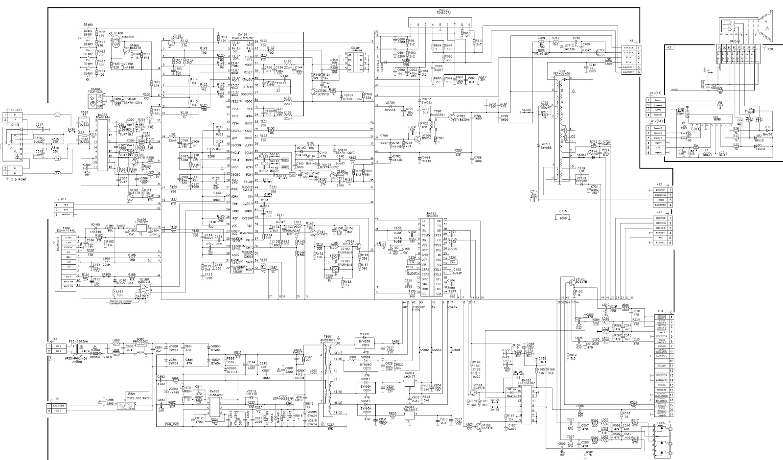 Rolsen C2131 Crt Tv - Circuit Diagram