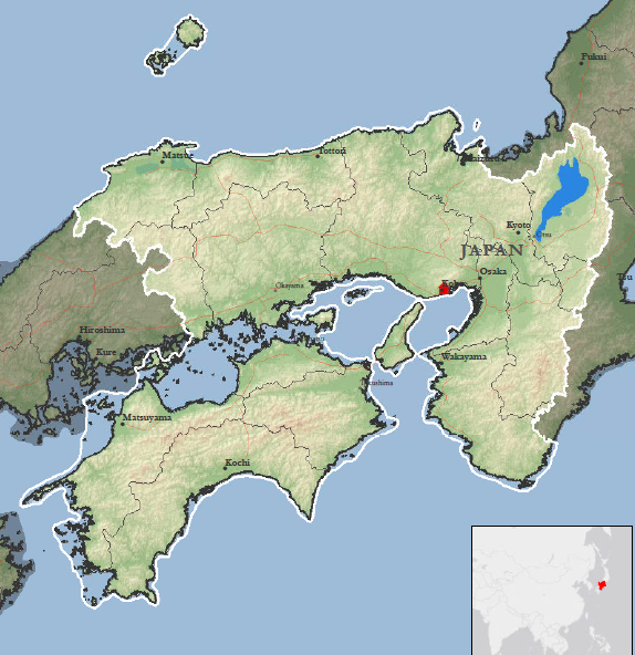 Map of Japan Kobe Mission