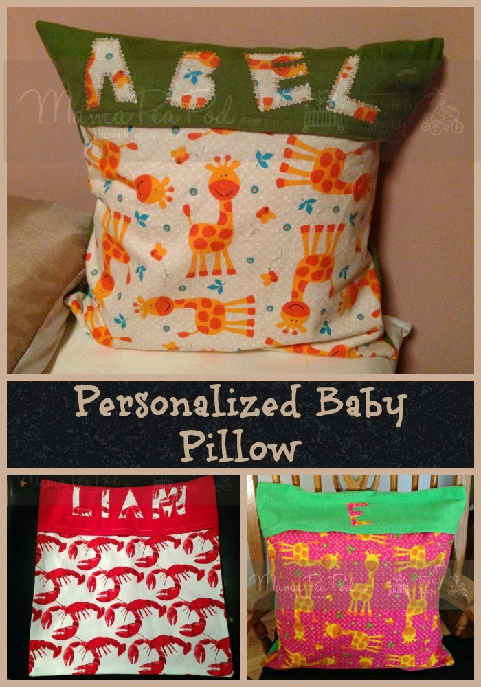 Mama Pea Pod {Sew Easy Personalized Throw Pillows for Babies and Kids