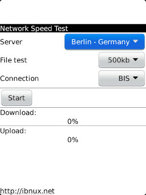 SpeedNux for Blackberry Network Speed ​​Test