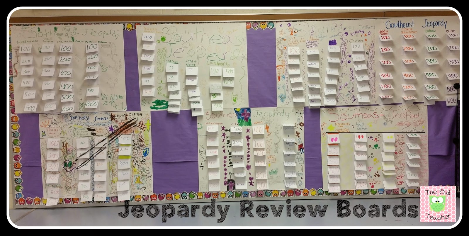 Jeopardy Review Posters The Owl Teacher