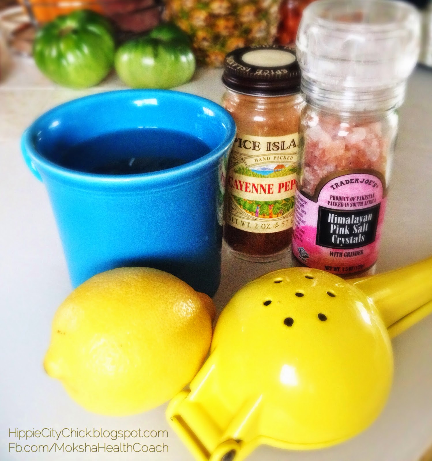 Hippie City Chick Warm Lemon Water with Pink Himalayan Salt and