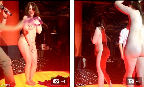 Young Women Stripping Naked