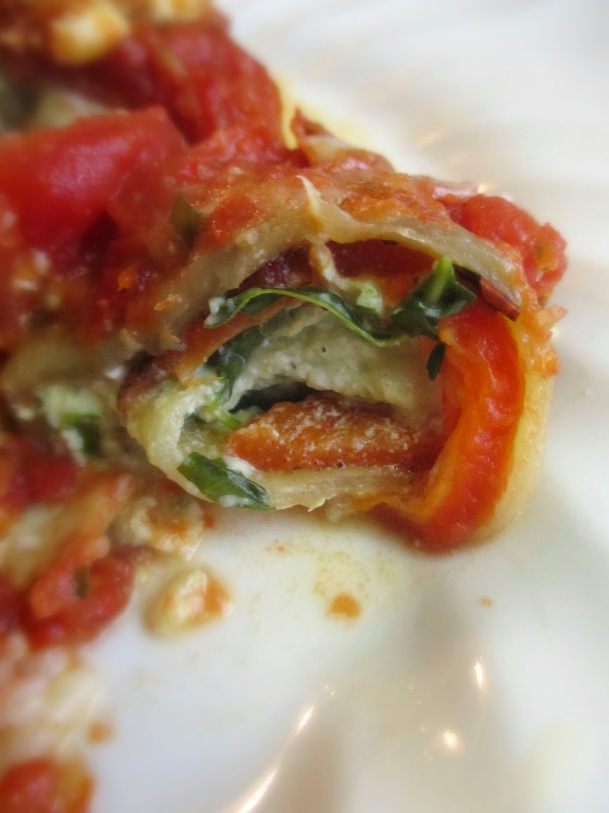 Just my Stuff Eggplant Cream Cheese Rollatini