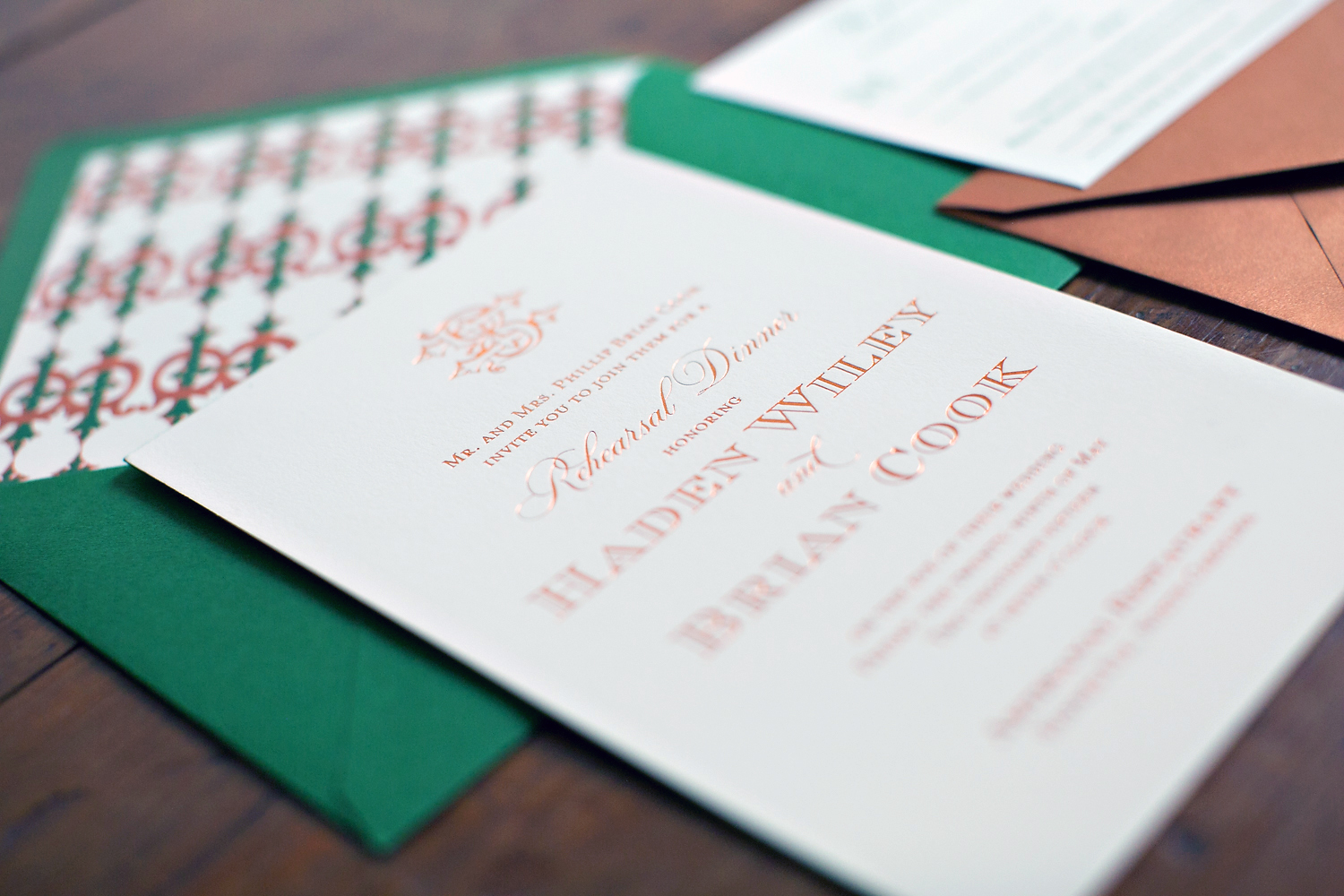 Nico and LaLa Crazy for Copper Wedding Details