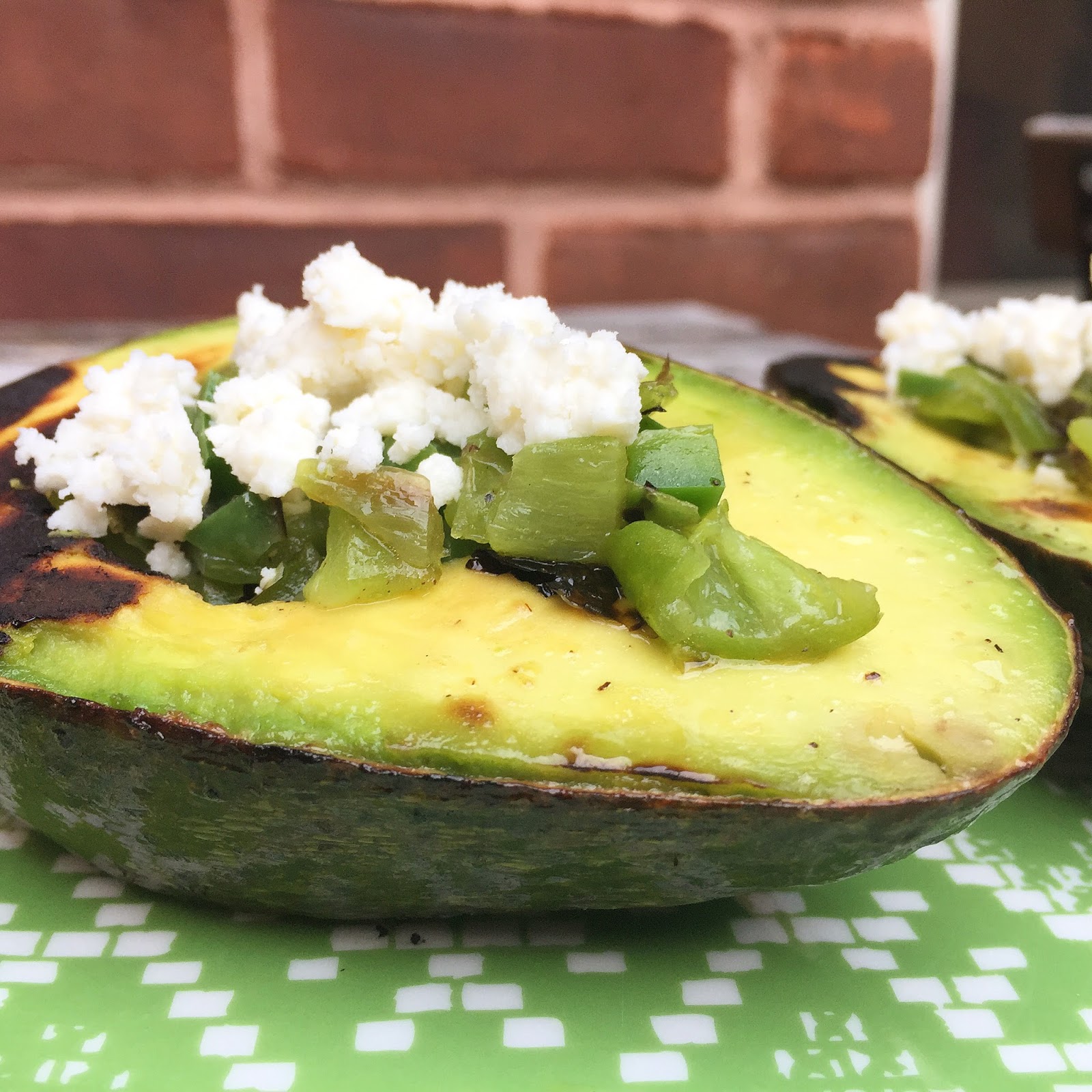 Whisking Through Life Grilled Avocado with Poblano & Queso Fresco