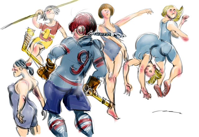 Women sport. Illustration by ArtMagenta