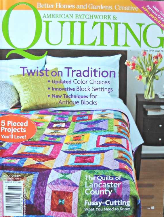 Curlicue Creations American Patchwork and Quilting Magazine Back