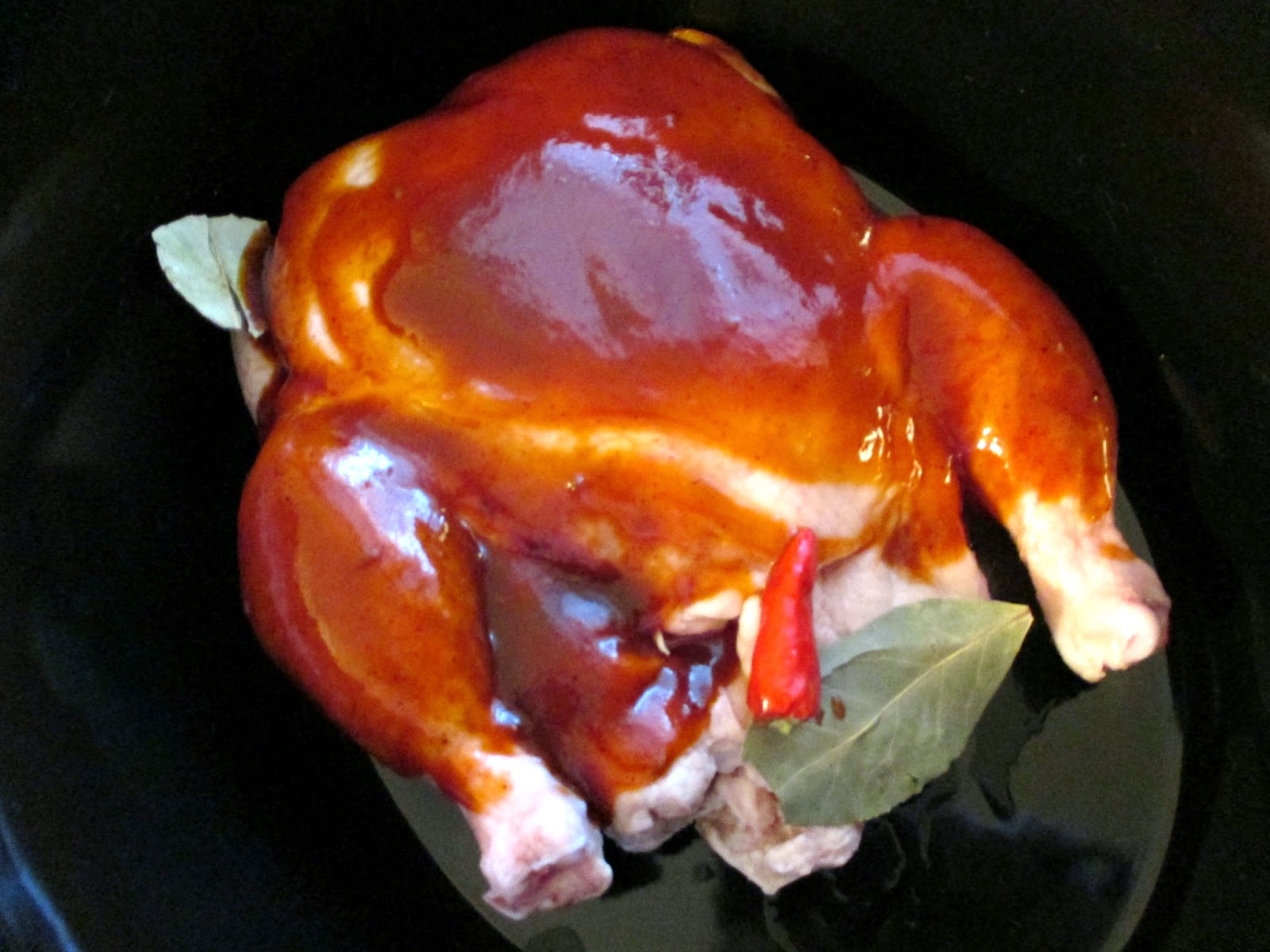 Just my Stuff Frozen Whole Chicken in the Slow Cooker