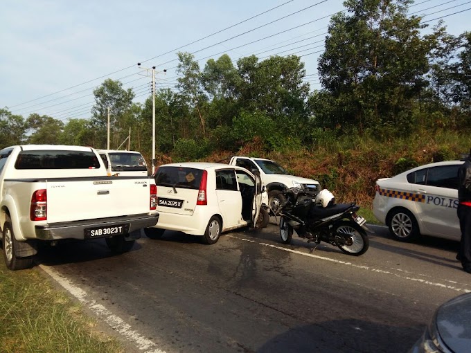 Kemalangan Exora & Viva di Bukit Melinsung Papar