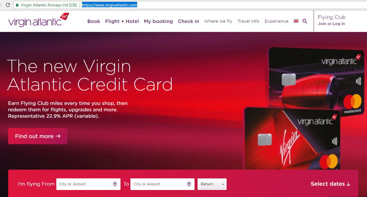 Virgin Atlantic Website Redesign