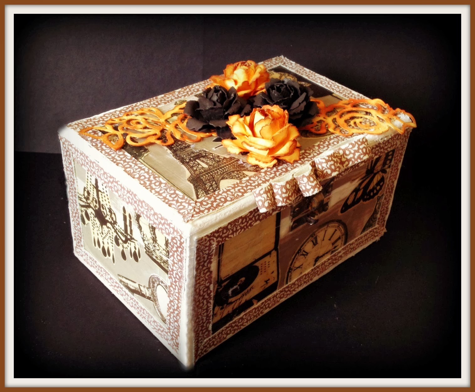 Itsy Bitsy The Blog place A Decoupage Jewellery Box with Mod Podge