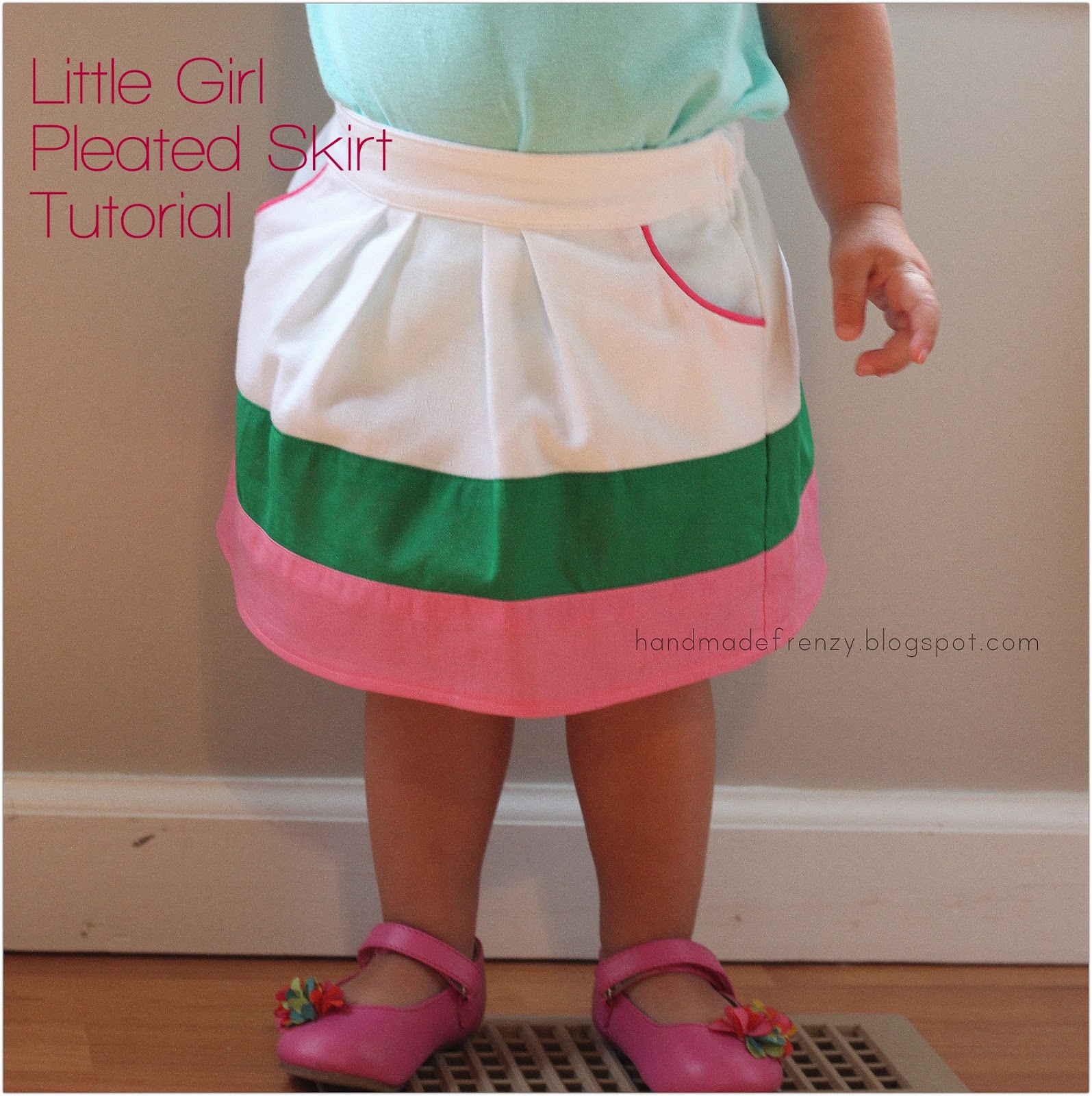 Little Girl Pleated Skirt Tutorial / Handmade Frenzy