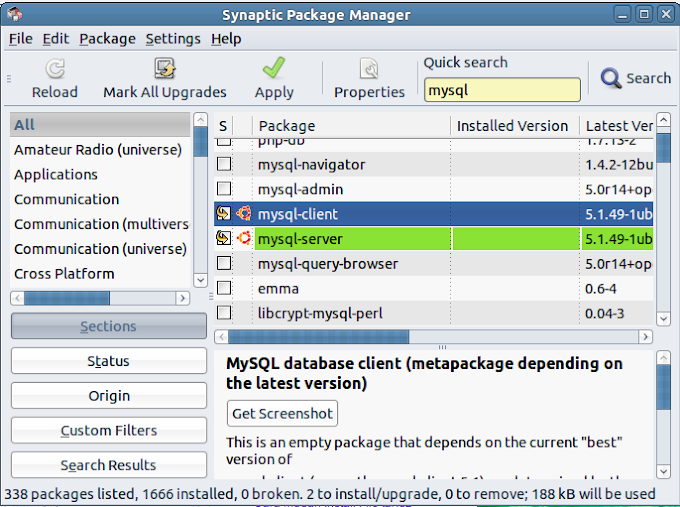 Install MySql di Ubuntu 11.04