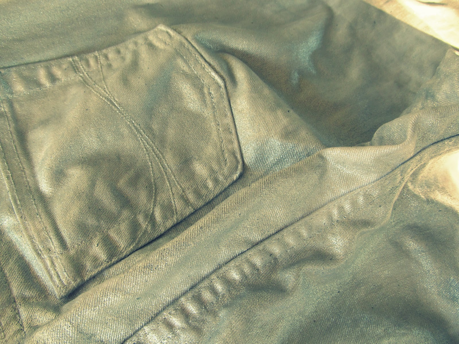 WobiSobi Silver Metallic Jeans, DIY