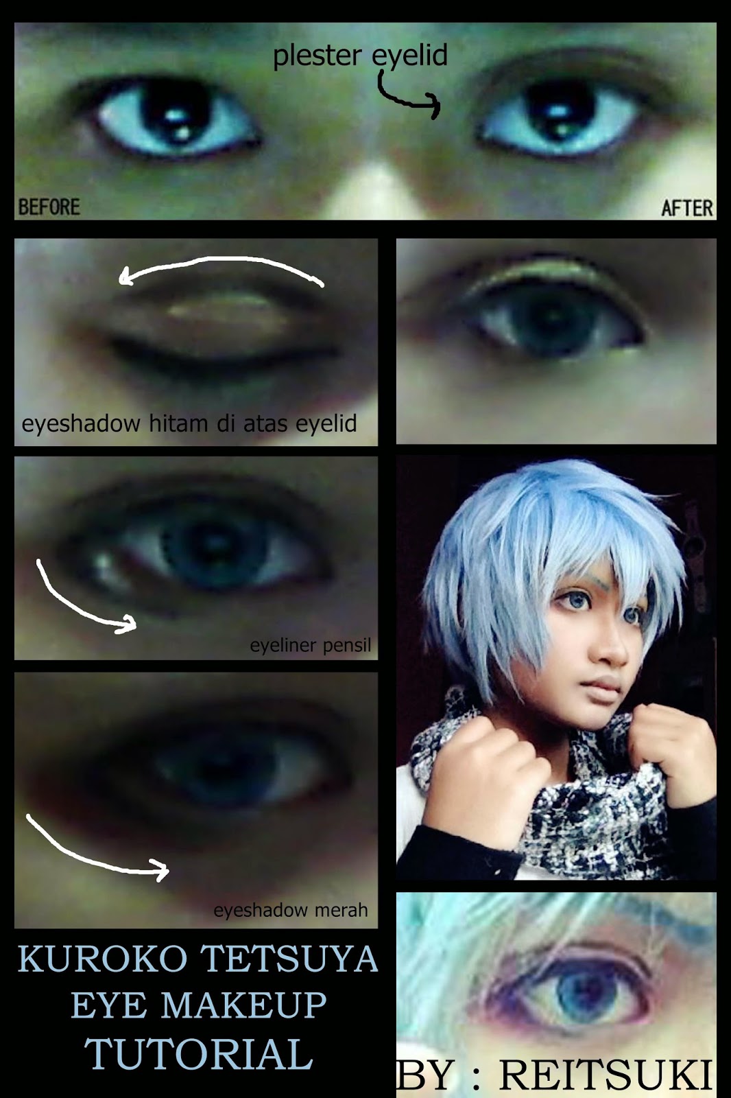 Reitsuki Cosplayer Kuroko Tetsuya Makeup Tutorial