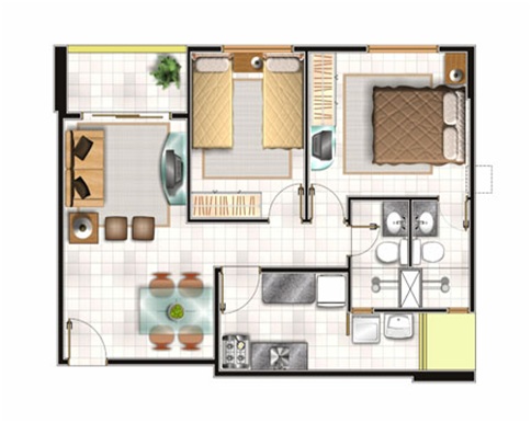 Apartment Floor Plans One Bedroom